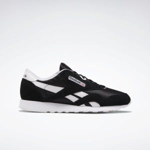 Adidasy Męskie Reebok Classic Nylon Czarne/Białe PL 15GHBQE